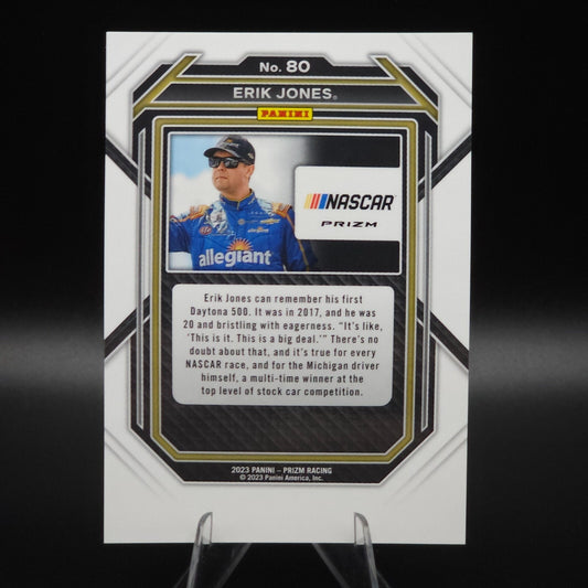 2023 Panini Prizm - Erik Jones #80 White Sparkle Prizm