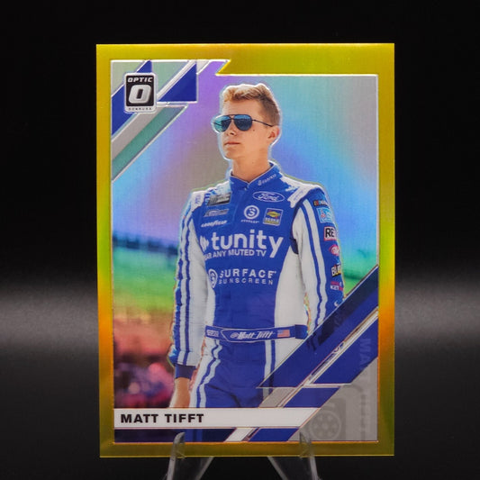 2020 Panini Donruss NASCAR - Optic Matt Tifft #45 Gold Prizm /10