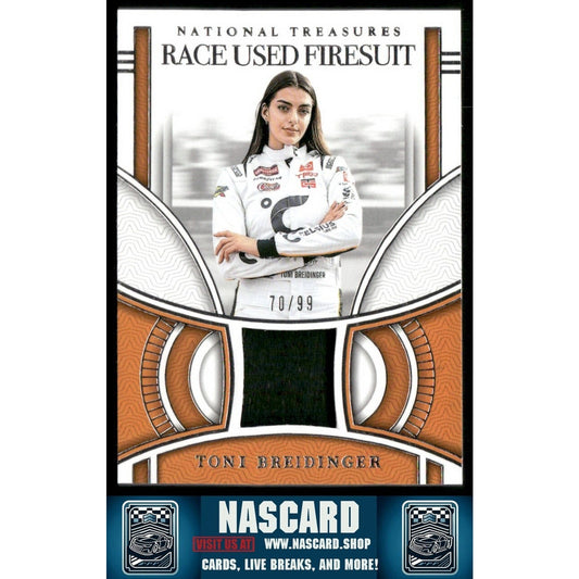 2024 National Treasures Race Used Firesuit Toni Breidinger /99
