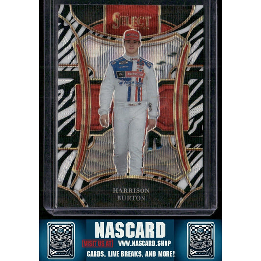 2024 Panini Select Trackside #251 Harrison Burton Zebra Prizms