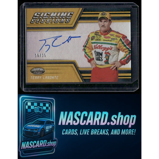 2018 Panini Certified #SS-TL Terry Labonte Signing Sessions Gold #/25