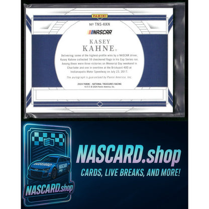 2024 National Treasures Kasey Kahne Treasured Numbers Signatures Silver #/25