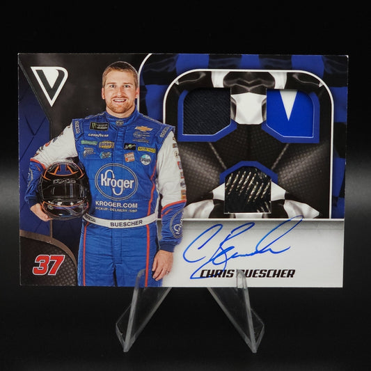 2019 Panini Victory Lane - Triple Swatch Signatures Chris Buescher (AU, MEM)