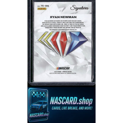 2023 Panini Prizm #75-RN Ryan Newman NASCAR 75th Anniversary Signatures