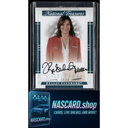 2017 Panini National Treasures Kelley Earnhardt Signatures Holo Silver #/50 - NASCARD.shop