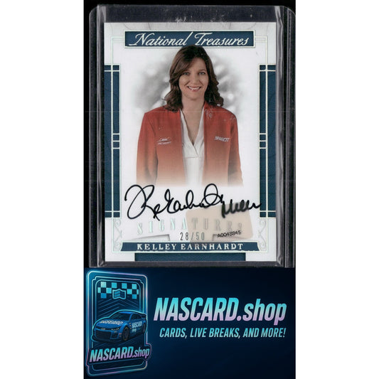 2017 Panini National Treasures Kelley Earnhardt Signatures Holo Silver #/50 - NASCARD.shop