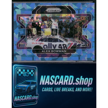 2022 Panini Prizm #98 Alex Bowman Carolina Blue Cracked Ice #/25 - NASCARD.shop
