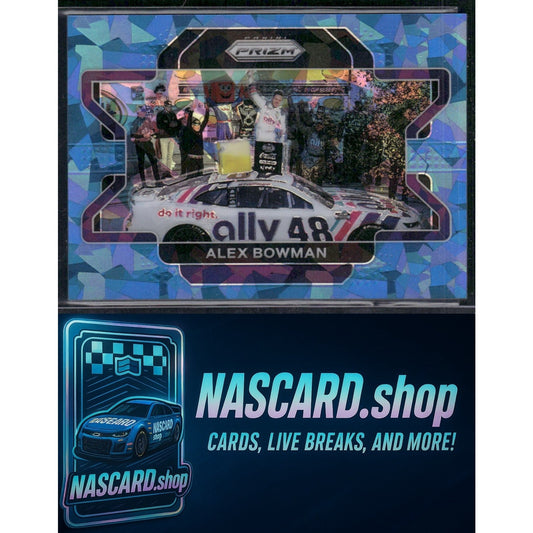 2022 Panini Prizm #98 Alex Bowman Carolina Blue Cracked Ice #/25 - NASCARD.shop
