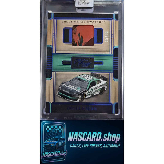 2025 Panini Turn Four #SWS-DRG David Ragan Sheet Metal Swatches Blue #/35