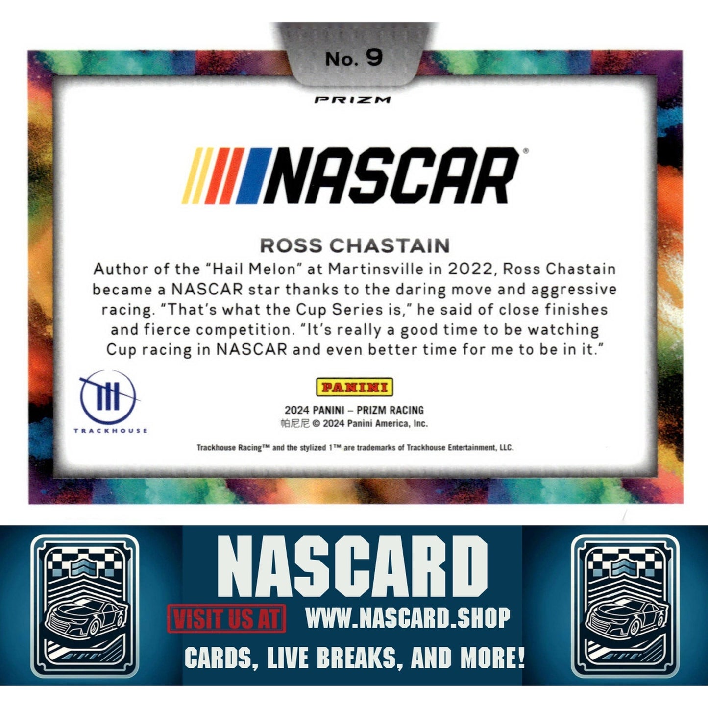 2024 Panini Prizm #9 Ross Chastain Color Blast