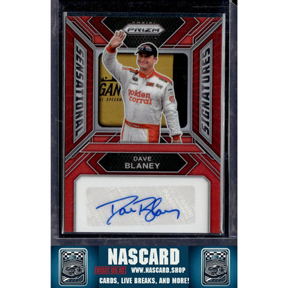 2024 Panini Prizm #SS-DBY Dave Blaney Sensational Signatures Red #/99