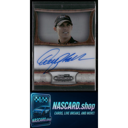 2011 Press Pass Showcase #EEI-DH Denny Hamlin Elite Exhibit Ink #/50 - NASCARD.shop