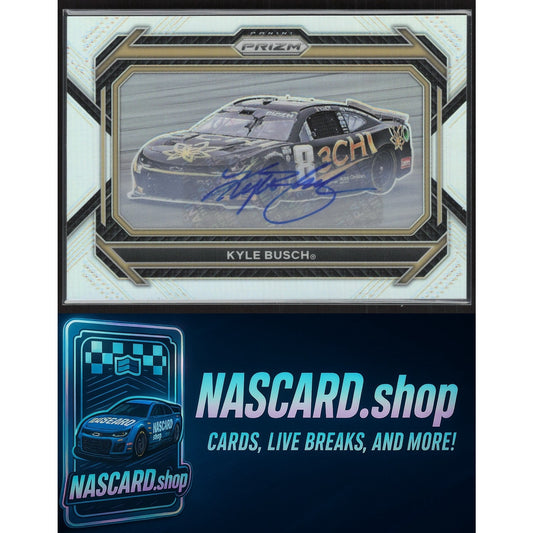 2023 Panini Prizm #94 Kyle Busch Silver Prizm Signatures