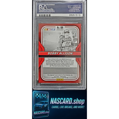 2016 Panini Prizm Driver Signatures Bobby Allison Rainbow Prizm /24 PSA 10