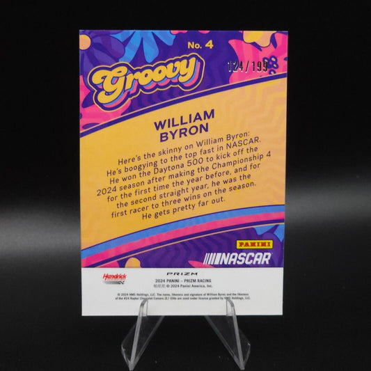 2024 Panini Prizm Racing Goovy Red Pulsar #4 William Byron /199
