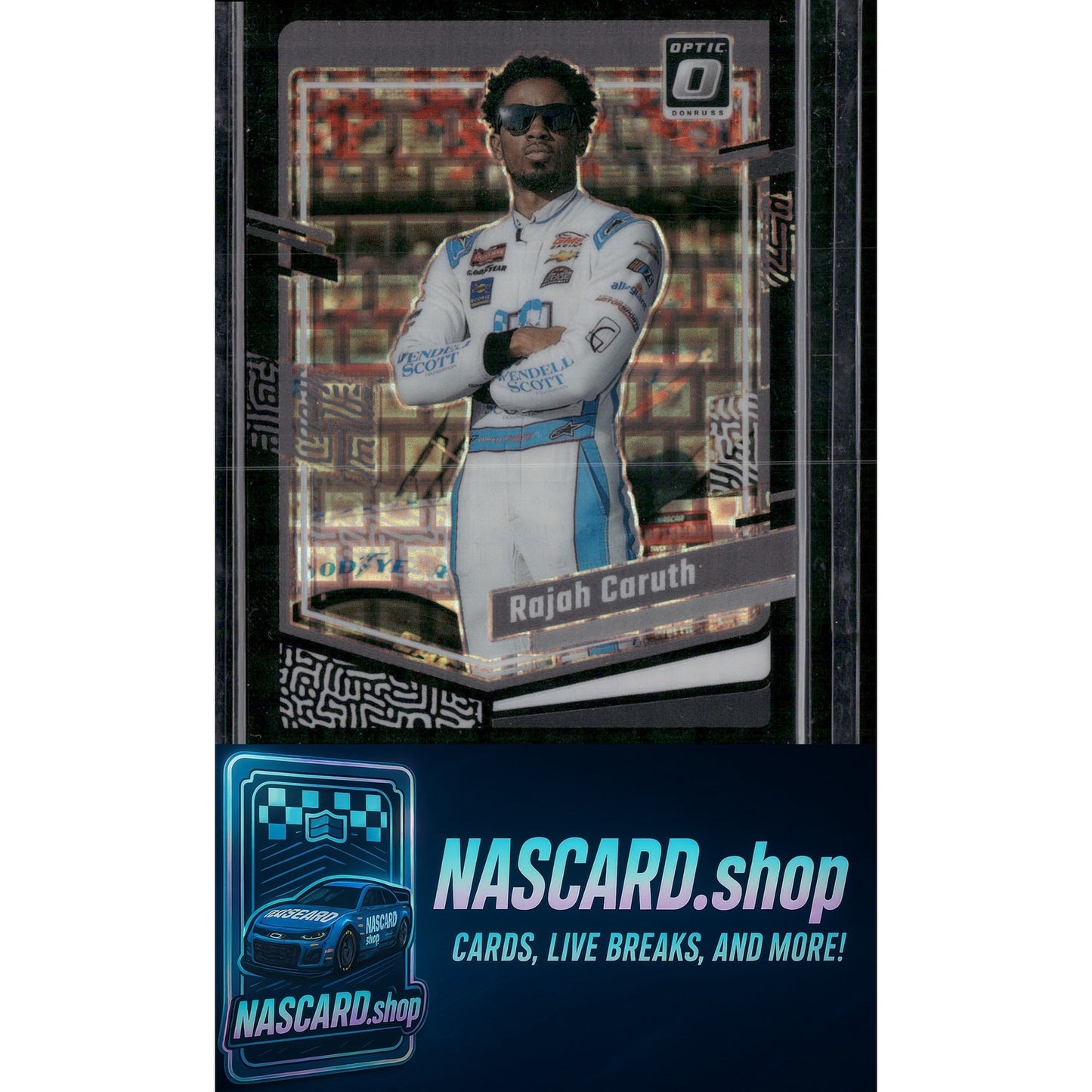 2024 Donruss #32 Rajah Caruth Optic Black Pandora - NASCARD.shop