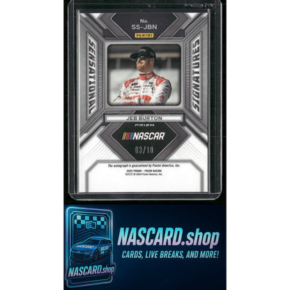 2024 Panini Prizm #SS-JBN Jeb Burton Sensational Signatures Gold #/10 - NASCARD.shop