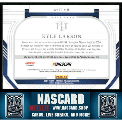 2024 National Treasures Track Gear Holo Silver Kyle Larson /25 - NASCARD.shop