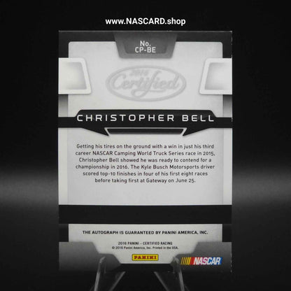 2018 Panini Certified Potential Signatures Mirror Red Christopher Bell /49 (RC) - NASCARD.shop
