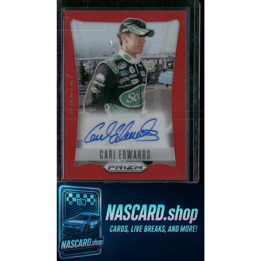 2024 Panini Prizm #TS-CES Carl Edwards Throwback Signatures Red #/35 - NASCARD.shop