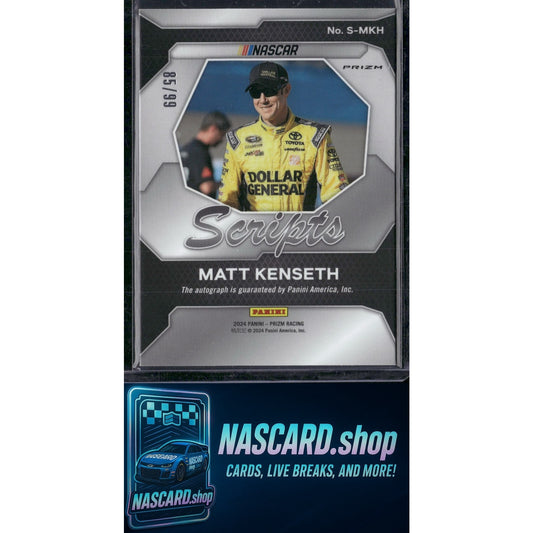 2024 Panini Prizm #S-MKH Matt Kenseth Scripts Red #/99 - NASCARD.shop