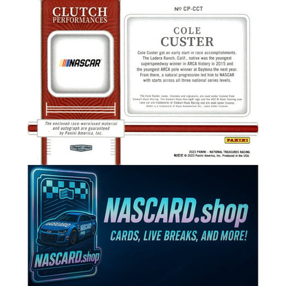 2023 Panini National Treasures #CP-CCT Cole Custer Clutch Performances Green #/5