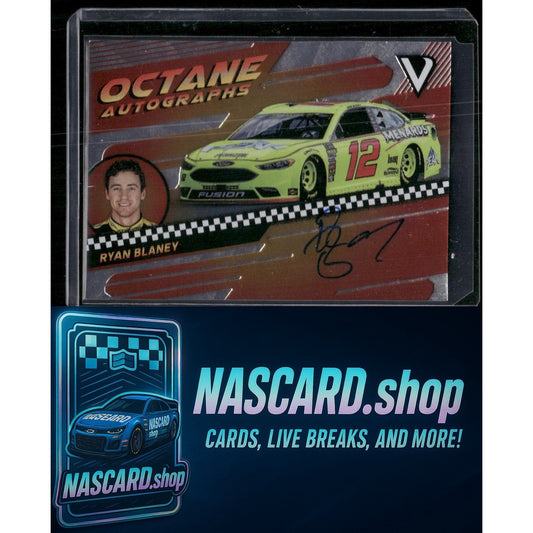2018 Panini Victory Lane #OA-RB Ryan Blaney Octane Autographs #/250