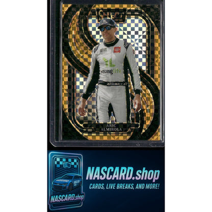 2025 Panini Select #297 Aric Almirola Gold Power Plaid #/13