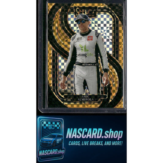 2025 Panini Select #297 Aric Almirola Gold Power Plaid #/13