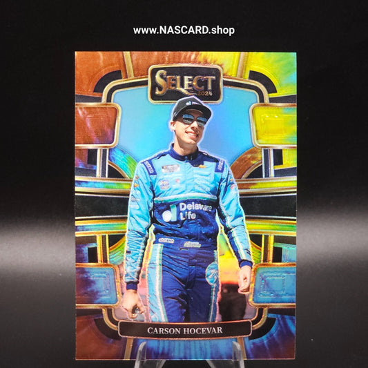 2024 Panini Select Racing Grandstand Tie-Dye Prizm #36 Carson Hocevar /25