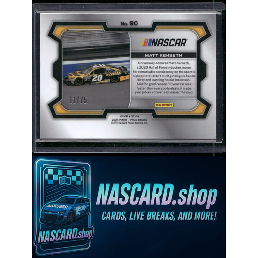 2024 Panini Prizm #90 Matt Kenseth Checkered Flag #/75 - NASCARD.shop