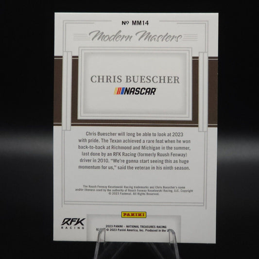2023 Panini National Treasures - Modern Masters #MM14 Chris Buescher /25 - NASCARD.shop