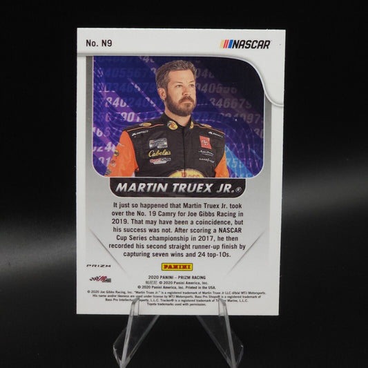 2020 Panini Prizm Numbers White Sparkle Prizm #N9 Martin Truex Jr.