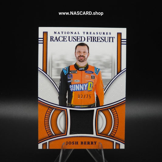 2024 National Treasures Race Used Firesuit Blue Josh Berry /75