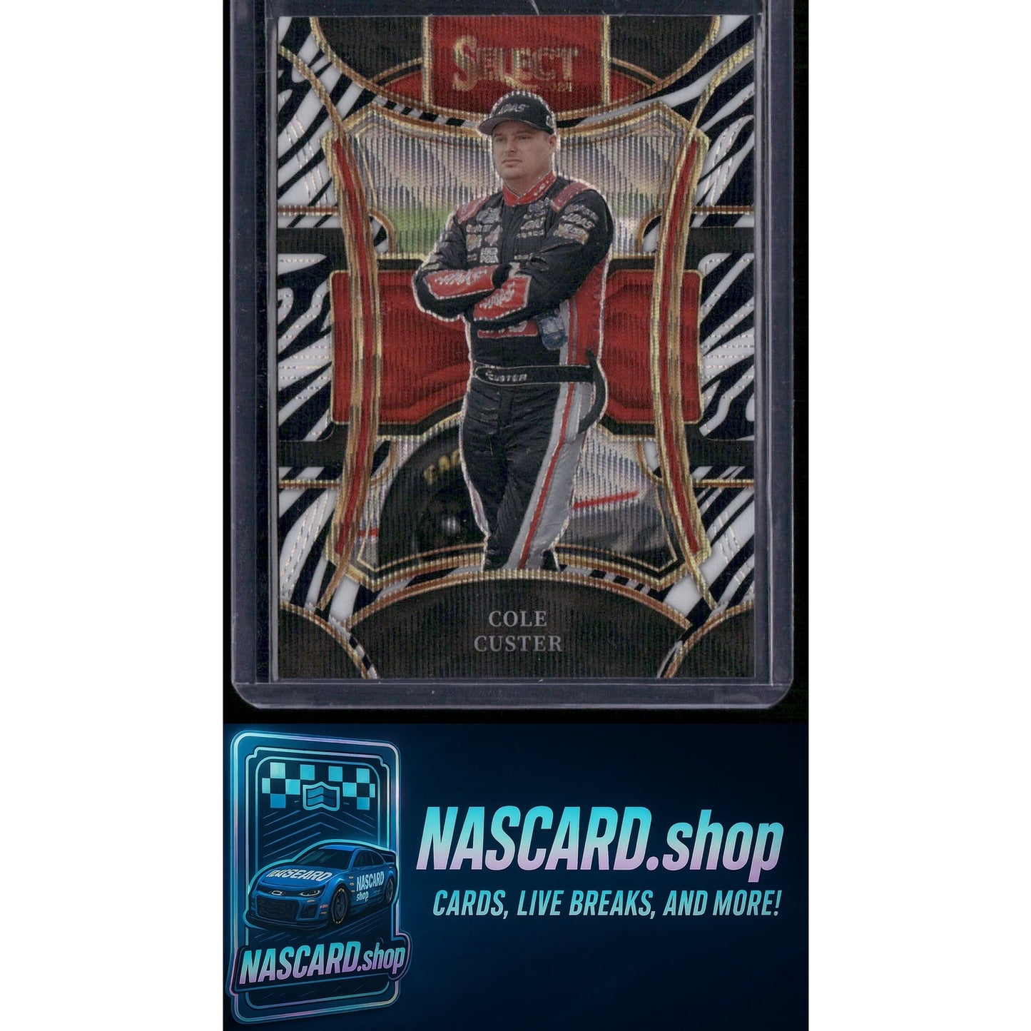 2024 Panini Select Trackside #235 Cole Custer Zebra Prizms