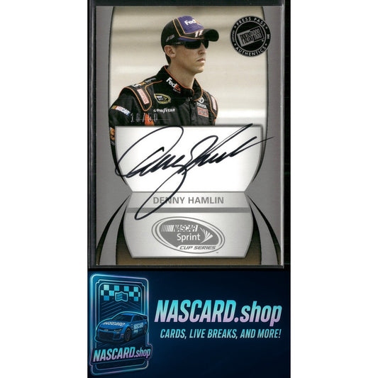 2011 Press Pass Denny Hamlin Autographs Silver #/50 - NASCARD.shop