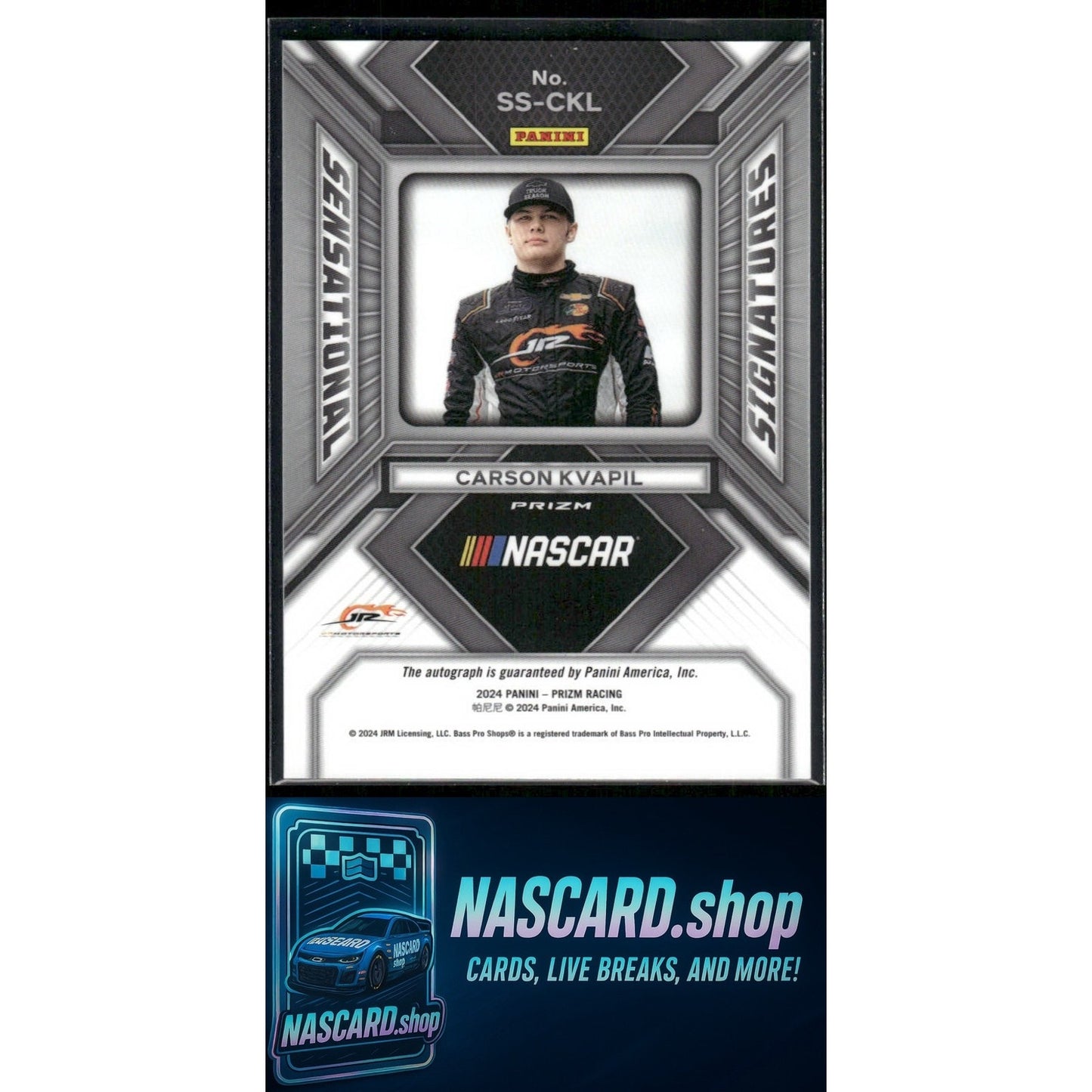 2024 Panini Prizm #SS-CKL Carson Kvapil Sensational Signatures RC