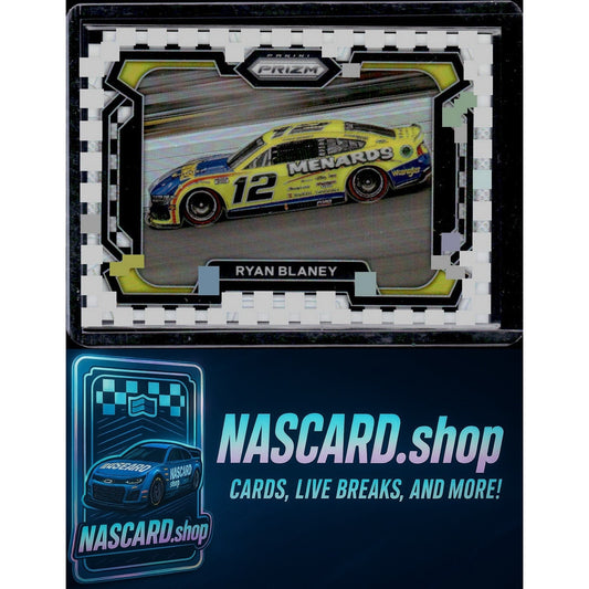 2024 Panini Prizm #50 Ryan Blaney Checkered Flag #/75 - NASCARD.shop