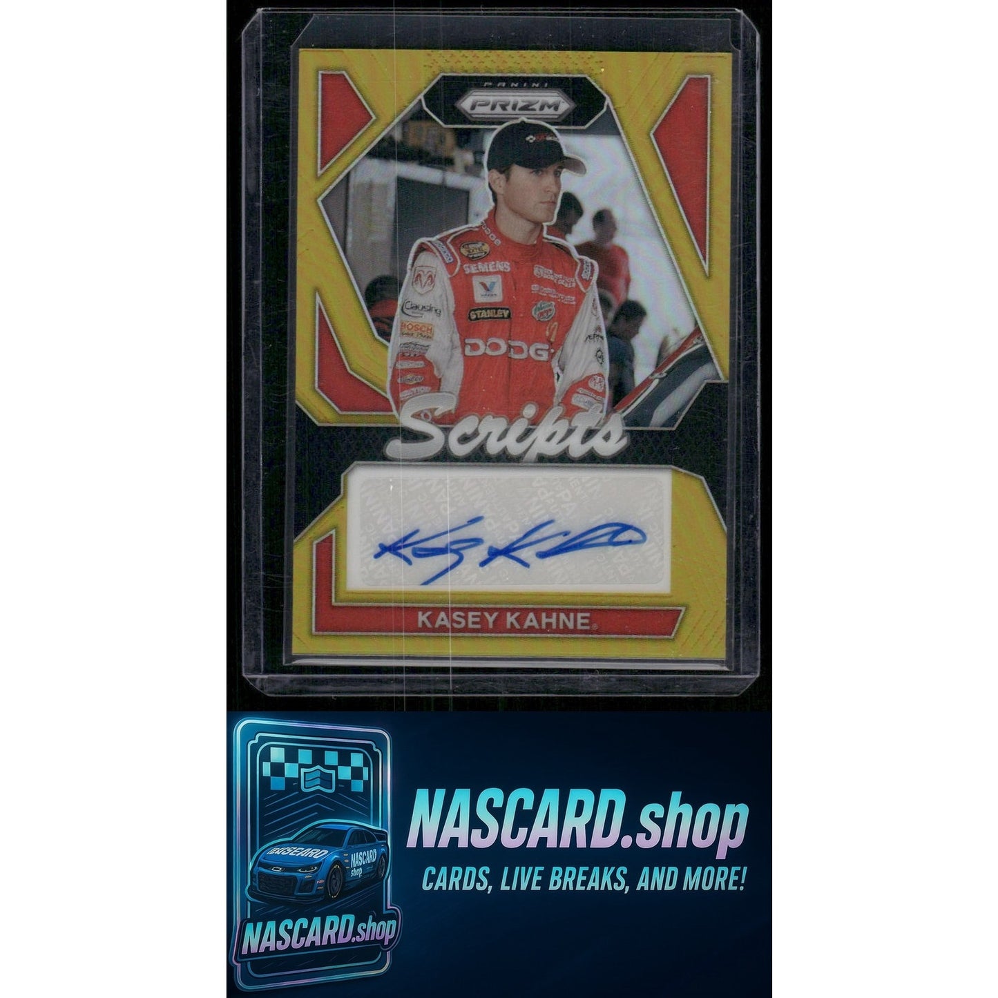 2024 Panini Prizm #S-KKE Kasey Kahne Scripts Gold #/10