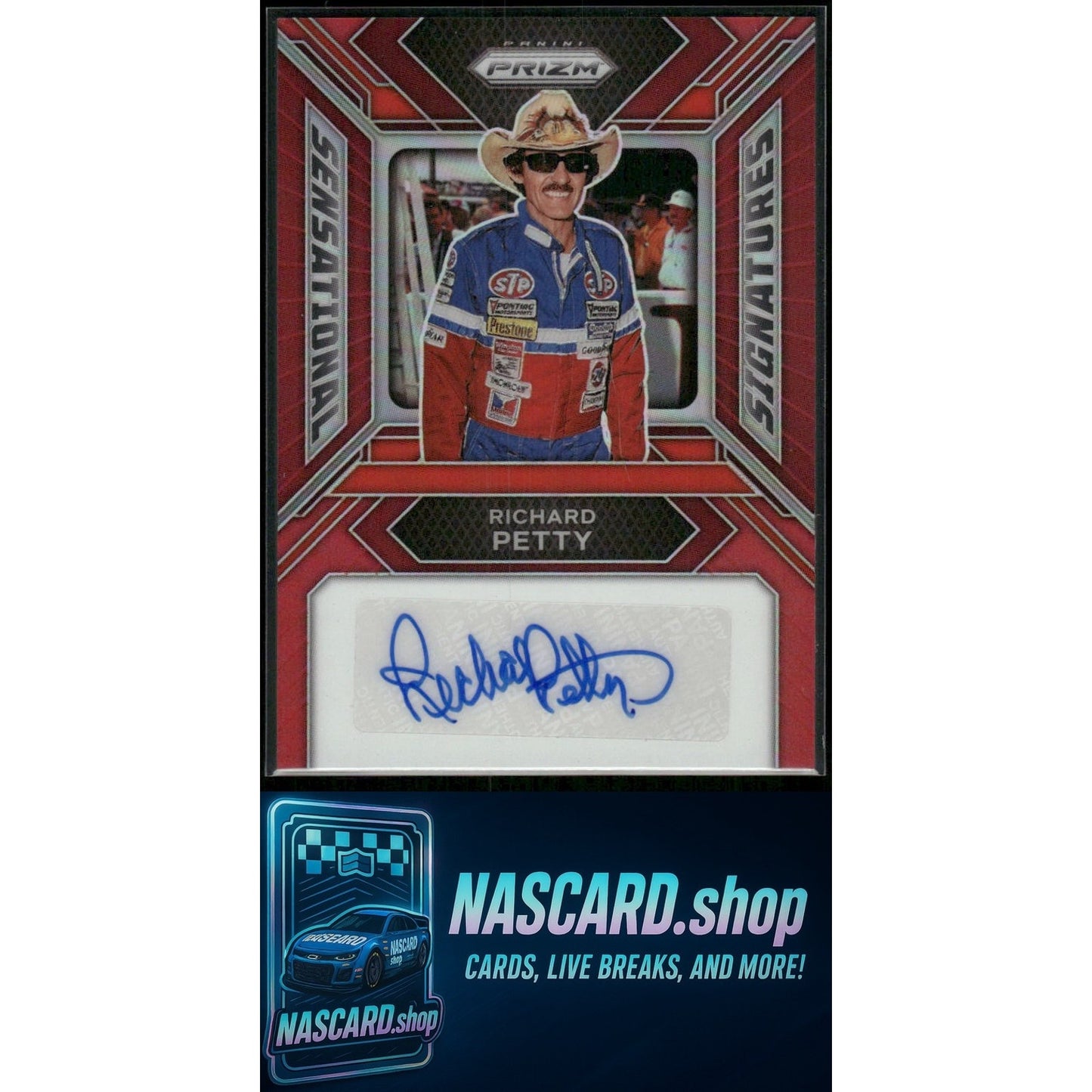 2024 Panini Prizm #SS-RPY Richard Petty Sensational Signatures Red #/49