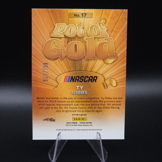 2024 Panini Prizm Racing Pot of Gold Red Pulsar #17 Ty Gibbs /199