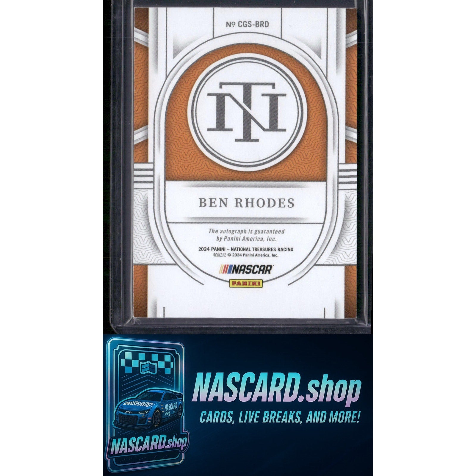 2024 Panini National Treasures Ben Rhodes Championship Glory Signatures #/99 - NASCARD.shop