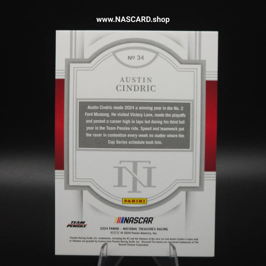 2024 Panini National Treasures Base #34 Austin CIndric /49