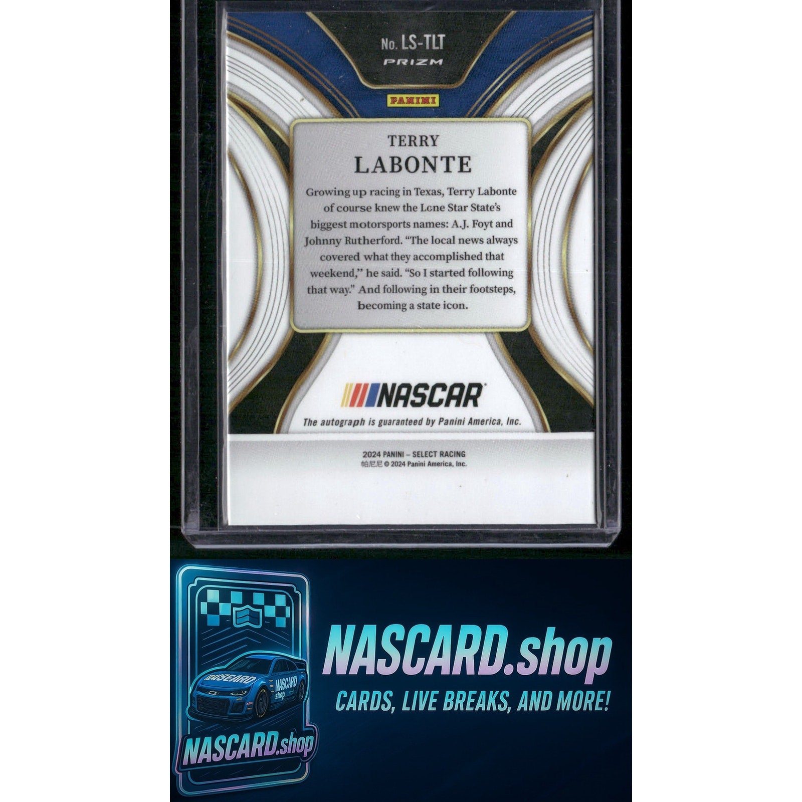 2024 Panini Select #LS-TLT Terry Labonte Legendary Signatures - NASCARD.shop