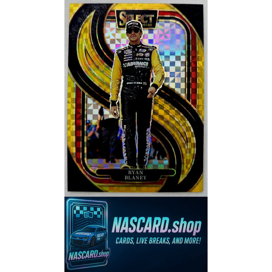 2025 Panini Select Trackside #234 Ryan Blaney Gold Power Plaid #13/13