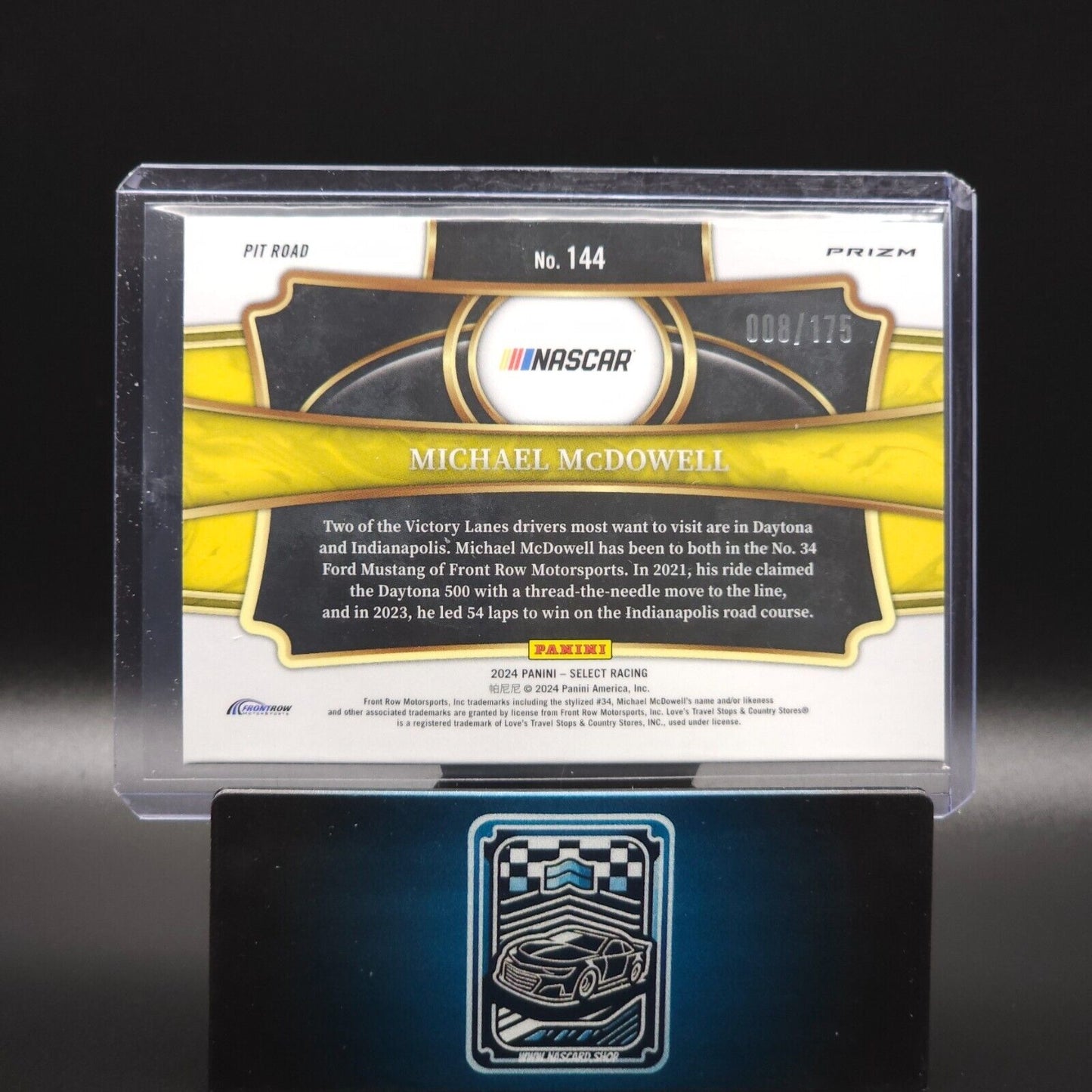 2024 Panini Select - Pit Road Blue Prizm #144 Michael McDowell /175