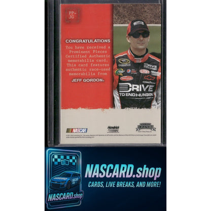 2011 Press Pass Legends #PP-JG Jeff Gordon Prominent Pieces Purple #/15 - NASCARD.shop
