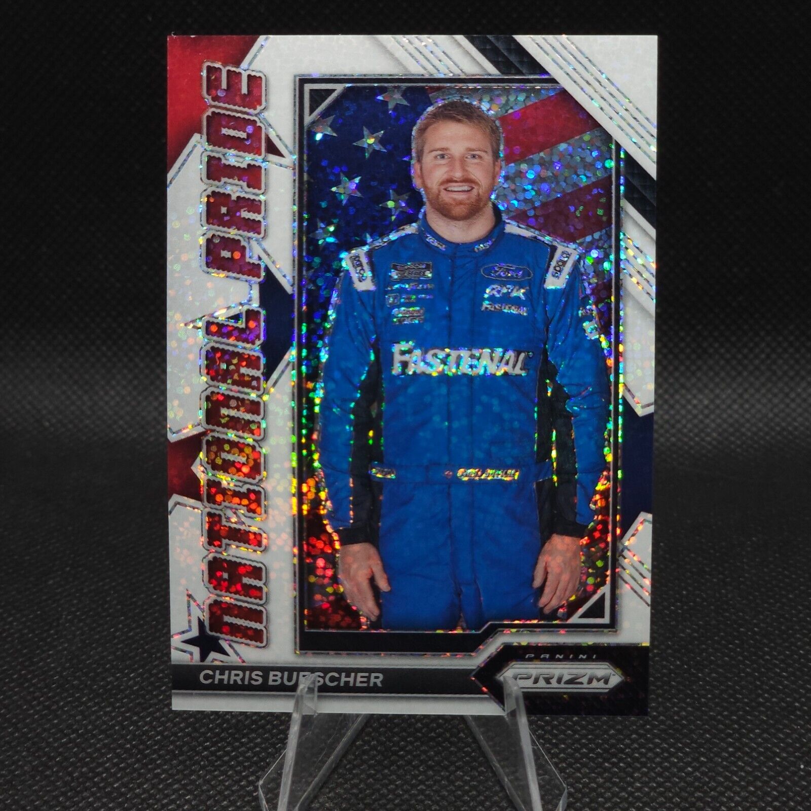2023 Panini Prizm National Pride White Sparkle Prizm #NP11 Chris Buescher - NASCARD.shop