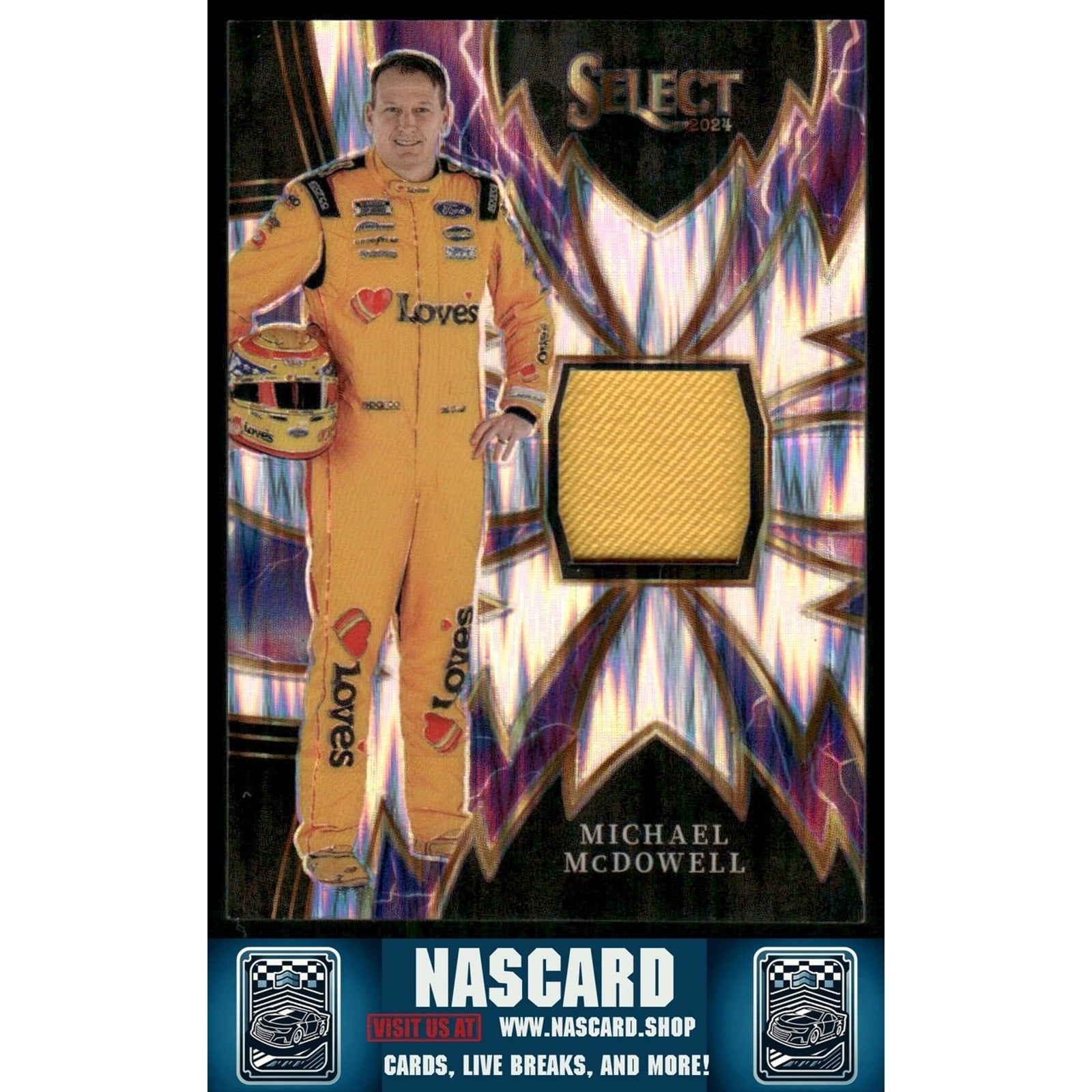 2024 Panini Select #S-MMD Michael McDowell Sparks Flash Prizms - NASCARD.shop