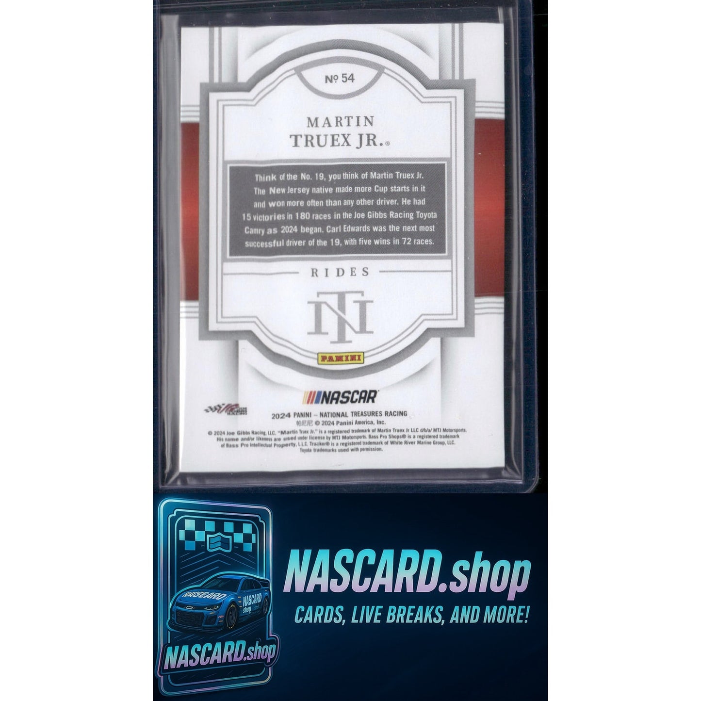 2024 Panini National Treasures #54 Martin Truex Jr. Holo Silver #/25